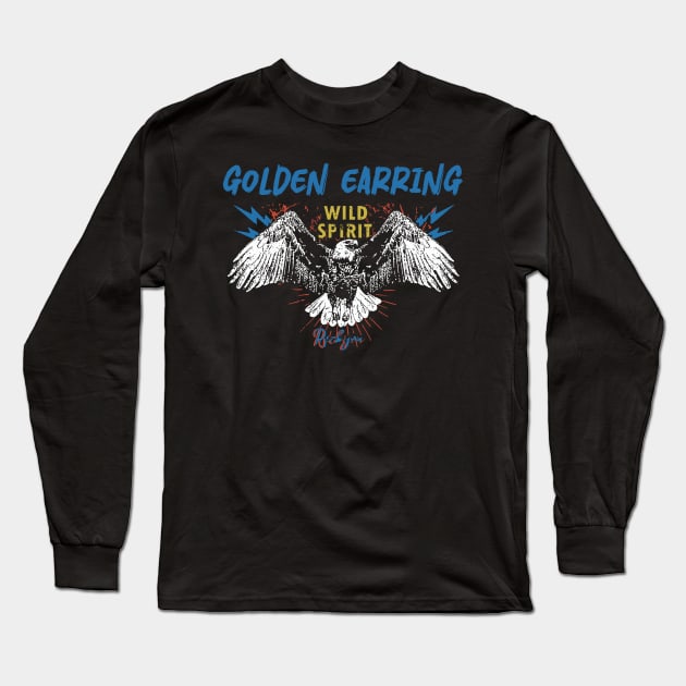 golden earring rock you Long Sleeve T-Shirt by akhirnya pattern